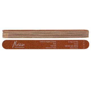 BRUINE TWEEZIJDIGE VIJL HOUT 100/100 8PCS